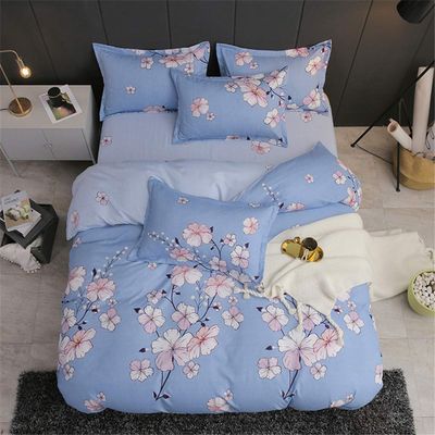 Odot 4-Piece Reversible Microfiber Duvet Cover Set, 150 x 200 cm, Flower