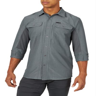ATG Men's Turbulence Midweight Mixed-Material Long-Sleeve Shirt
