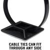 Self-Adhesive Cable Tie Mounts, 100-Pack, Black, 1 × 1.1 Screw-Hole Anchor Tip view 3