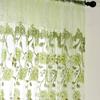 Xmiral Green Voile Door Curtain, Translucent Printed Panel with Rod Pocket, 100 x 200 cm view 4