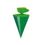 25 Decorative School Cones, 12 cm, Green