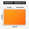 300 B6 Folded Cards, Orange, Blank Double Cards, 12 x 17 cm, Rigid, Printer-Compatible, FarbenFroh view 4