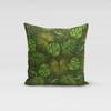 SCHÖNER LEBEN. Green Palm Leaf Cushion Cover view 1