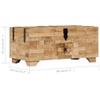vidaXL Solid Mango Wood Coffee Table with 1 Drawer view 3