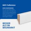 REESE White MDF Baseboards, Weimar Profile, 40 mm High, 230 cm view 2