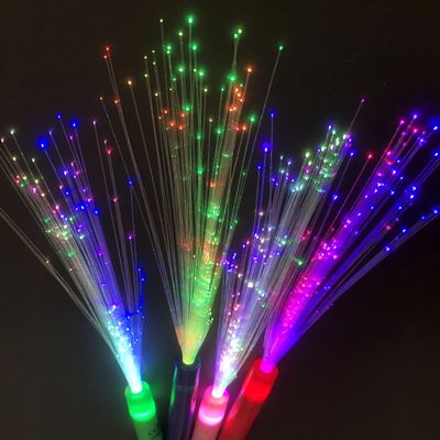 Party Glow Wands - 50 Multicolor LED Fiber Optic Wands with Batteries
