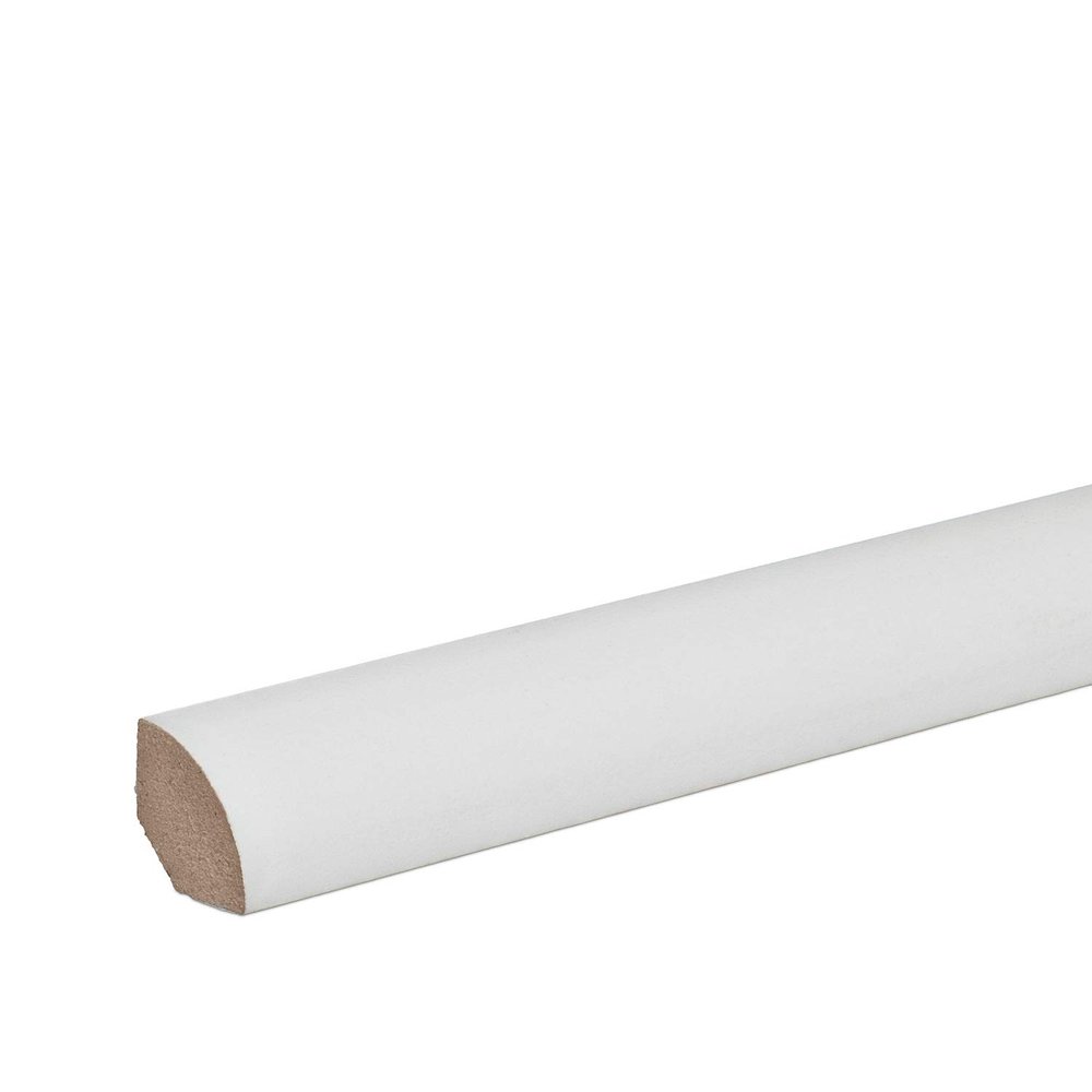 REESE Quarter-Round Molding, MDF, White Foil, 14 x 14 mm