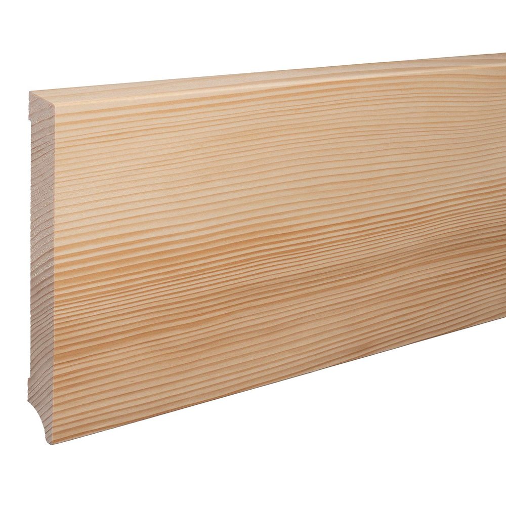 REESE Solid Spruce Baseboard, Oiled Leipzig Profile, 150 mm