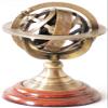 india.nautical.store Brass Astrolabe on Wooden Base, Maritime Nautical Collectible view 2