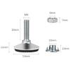 Drenky 12 Furniture Leveling Feet, M8 x 30 mm, with T-Nuts and Screws view 2