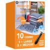 Vacuum Storage Bags for Clothing, Bedding, Pillows & Mattresses, 5 Large and 5 Medium view 1