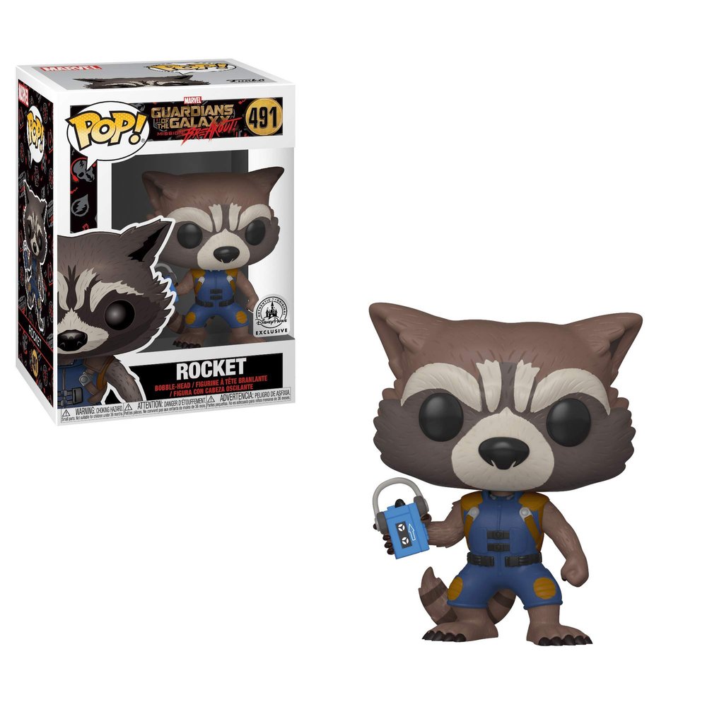 Funko POP! Marvel: Guardians of the Galaxy Mission Breakout - Rocket #491 - Disney Parks Exclusive