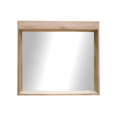 Septimia Bathroom Mirror with Shelf, Solid Teak, 80 cm Wide