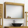 Septimia Bathroom Mirror with Shelf, Solid Teak, 80 cm Wide view 2