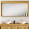 Septimia Bathroom Mirror with Shelf, Solid Teak, 80 cm Wide view 3