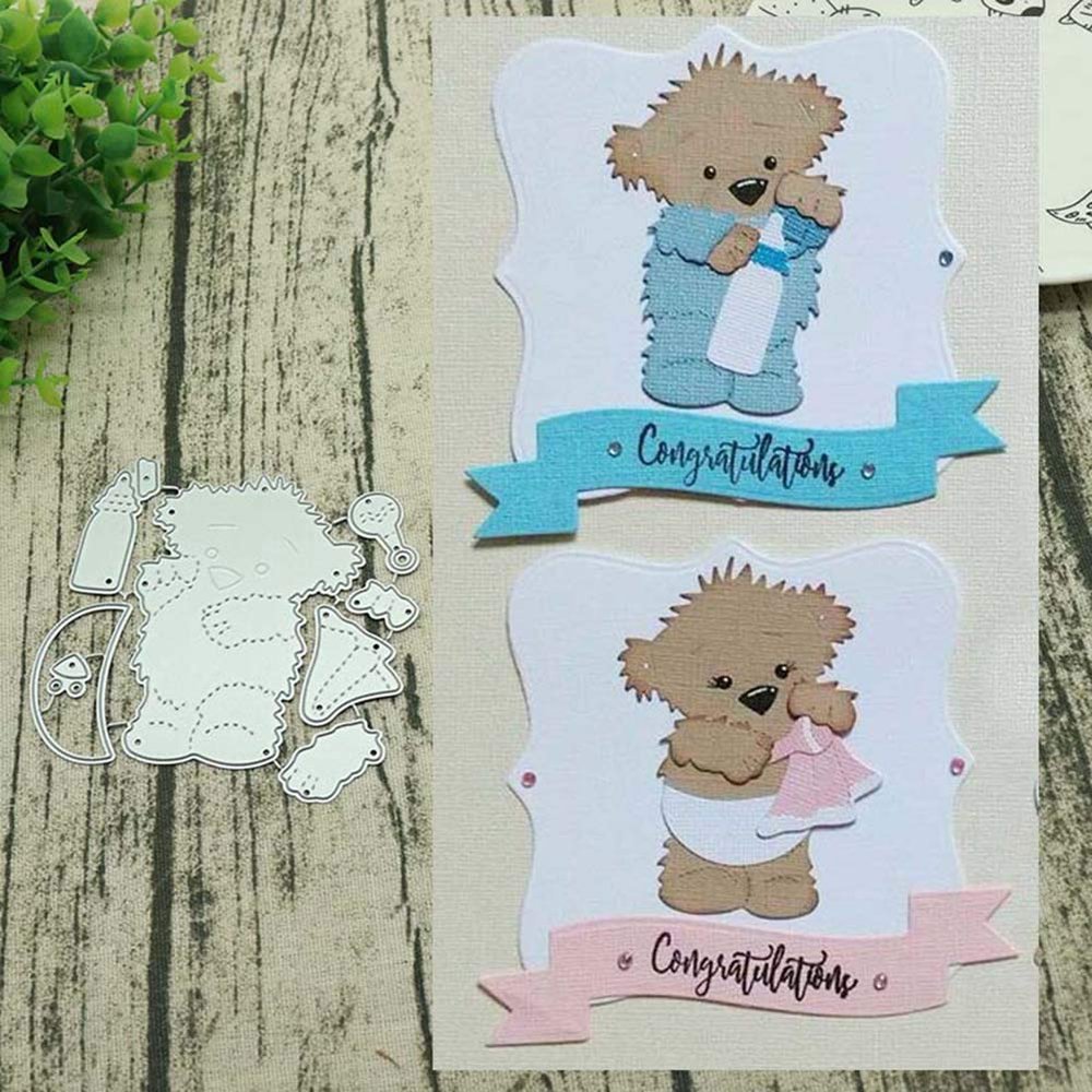 Gemini_mall Bear Metal Cutting Dies for Card Making