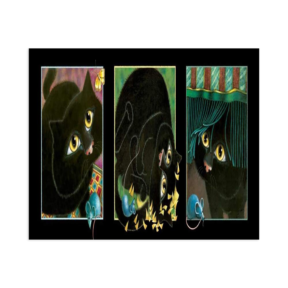DM Art Paper Print (Poster), Seeley Laura, A Cat Never Tells – Trio I, 50 x 40 cm