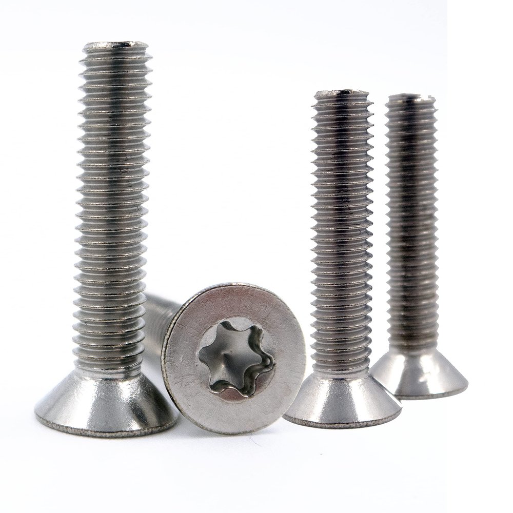 PROTECH 10-Pack M5x40 A2 Stainless Steel Countersunk Screws, Torx T25, Full Thread, DIN 965