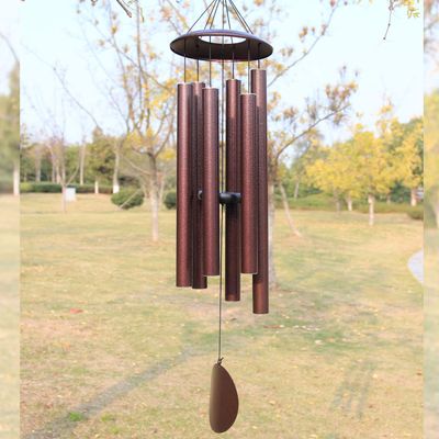 Large Outdoor Wind Chime, Deep Tone, 114 cm, Copper-Vein Finish