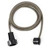 2.5 m Linen-Black Textile Extension Cord with Angled Schuko Plug view 1