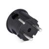 2.5 m Linen-Black Textile Extension Cord with Angled Schuko Plug view 2
