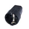 2.5 m Linen-Black Textile Extension Cord with Angled Schuko Plug view 3