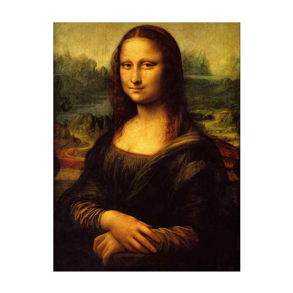 Bilderdepot24 Fine-Art Poster – Leonardo da Vinci Mona Lisa, 60 x 80 cm (approx. A1), unframed