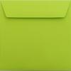 100 Square Envelopes, 18.5 x 18.5 cm (185 x 185 mm), Light Green, Self-Adhesive Strip, 120 gsm view 1