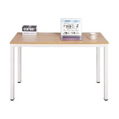 sogesfurniture Computer Desk, Teak & White, 100 x 60 x 75 cm
