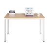 sogesfurniture Computer Desk, Teak & White, 100 x 60 x 75 cm view 1