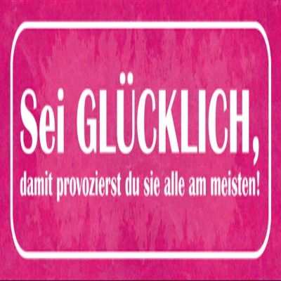 Schatzmix “Be Happy” Metal Sign, 27 x 10 cm