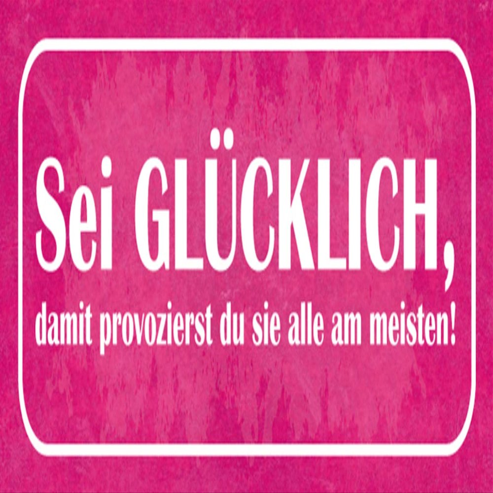 Schatzmix “Be Happy” Metal Sign, 27 x 10 cm