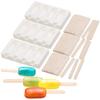 Rosenstein & Söhne Silicone Popsicle Molds, 3-Pack, 12 x 70 ml, with 72 Wooden Sticks view 2