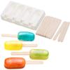 Rosenstein & Söhne Silicone Popsicle Molds, 3-Pack, 12 x 70 ml, with 72 Wooden Sticks view 3
