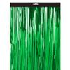 Tinsel Curtain 300 x 100 cm, Foil Fringe Door, Wall and Window Decor, Green view 1
