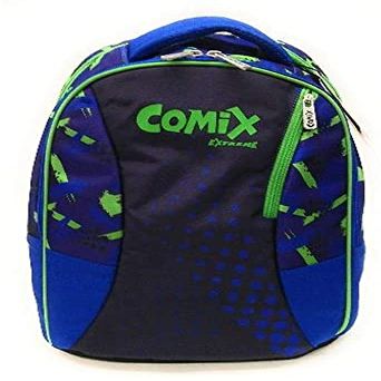 COMIX Extreme ORGANISCH Blue Backpack + FFER Whistle Keychain + 10 Colored Pencils + Bookmark