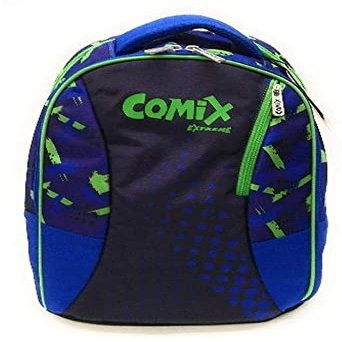 COMIX Extreme ORGANISCH Blue Backpack + FFER Whistle Keychain + 10 Colored Pencils + Bookmark