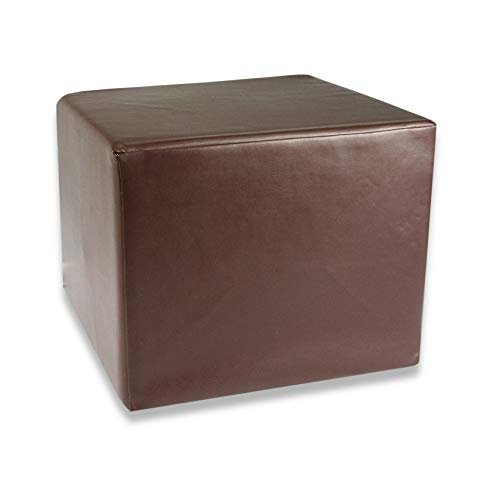 fränkische Schlaf-Manufaktur Positioning Cube for Spinal Discs, Soft Faux-Leather Cover, Approx. 45 x 40 x 35 cm, Dark Brown