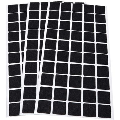 Adsamm 150 Self-Adhesive Felt Furniture Glides, Black, 20 x 20 mm