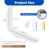 Mooche White 90° Stainless Steel Shelf Brackets, 125 mm, 8-Pack view 2