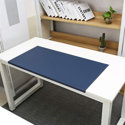 SK Studio Waterproof PU Leather Desk Mat with Edge Protection, Dark Blue, 80 x 48 cm