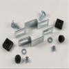 OuM 1-Pc. Square Intermediate Fence Clamp Set, 40 x 40 mm, Galvanized, for 6 mm Wire view 2
