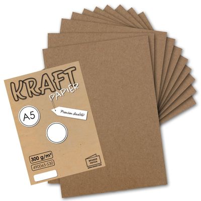 300 Sheets Vintage Kraft Paper, DIN A5, 300 gsm – NEUSER PAPIER