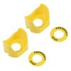 Sourcing Map Plastic Protective Cover for Two Feet, 22 mm, Yellow, 2-Pack view 1