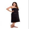 Julie Julsen Women's Sauna Kilt 90 x 150 cm, Black, 100% Cotton, Velcro Closure, Elastic Waistband, Patch Pocket view 2
