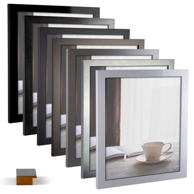 myposterframe Juno Slim Picture Frame, 45 x 90 cm, Brushed Aluminum Color, Clear 1 mm Acrylic Glass