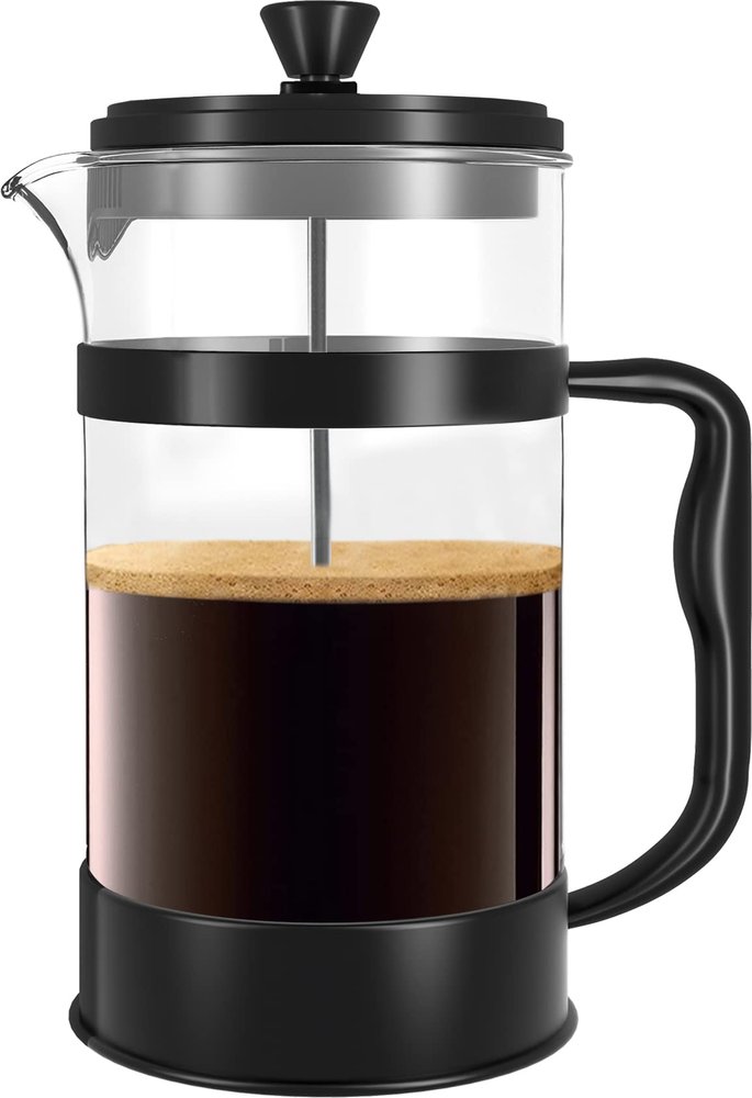 KICHLY French Press Coffee Maker, 1000 ml / 34 oz, Black