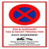 Melis-Folienwerkstatt No Parking Tow-Away Sign, Keep Entrance and Exit Clear, 60 x 40 cm view 1