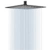 NearMoon 12-Inch Matte Black Stainless Steel Rain Shower Head, High Flow, Square, Ceiling or Wall Mount view 1