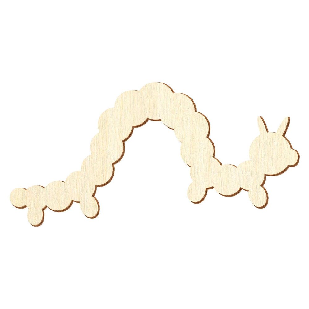 Wooden Caterpillar – 5–50 cm Wide – 23 cm Size, 50-Pack